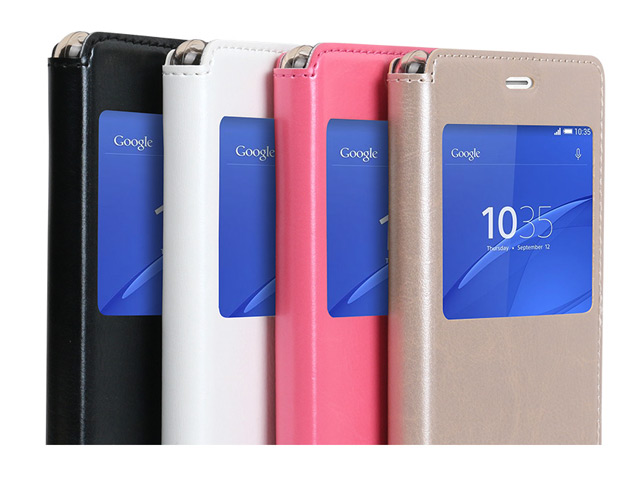 Чехол USAMS Merry Series для Sony Xperia Z3 compact M55w (черный, кожаный)