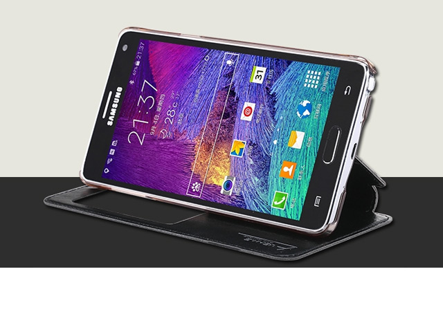 Чехол USAMS Merry Series для Samsung Galaxy Note 4 N910 (черный, кожаный)