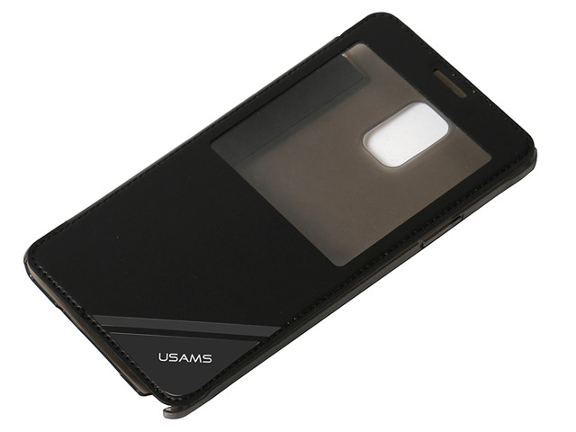 Чехол USAMS Viva Series для Samsung Galaxy Note 4 N910 (черный, кожаный)