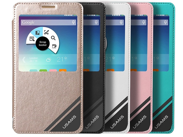 Чехол USAMS Viva Series для Samsung Galaxy Note 4 N910 (черный, кожаный)