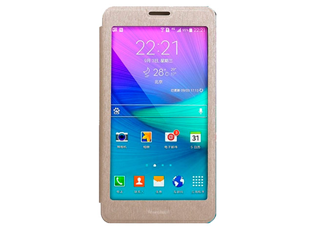 Чехол USAMS Touch Series для Samsung Galaxy Note 4 N910 (золотистый, кожаный)