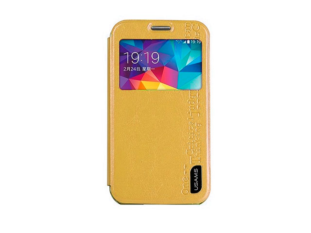 Чехол USAMS Merry Series для Samsung Galaxy Ace NXT G313H (золотистый, кожаный)