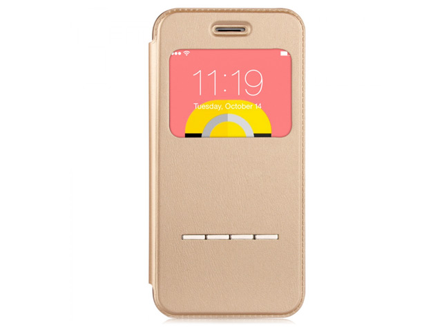 Чехол Devia Active case для Apple iPhone 6 plus (золотистый, кожаный)