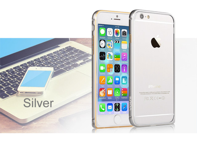 Чехол Vouni Aluminum bumper для Apple iPhone 6 plus (серебристый, алюминиевый)