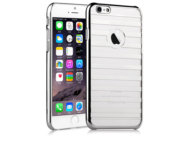 Чехол Vouni Parallel case для Apple iPhone 6 plus (серебристый, пластиковый)