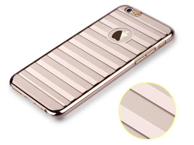 Чехол Vouni Parallel case для Apple iPhone 6 plus (серебристый, пластиковый)