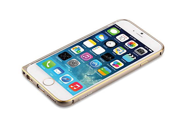 Чехол Devia Aluminum Bumper для Apple iPhone 6 plus (золотистый, алюминиевый)