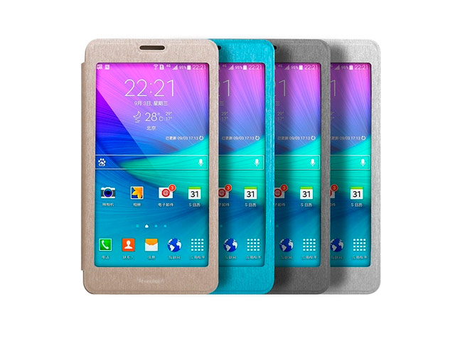 Чехол USAMS Touch Series для Samsung Galaxy Note 4 N910 (голубой, кожаный)