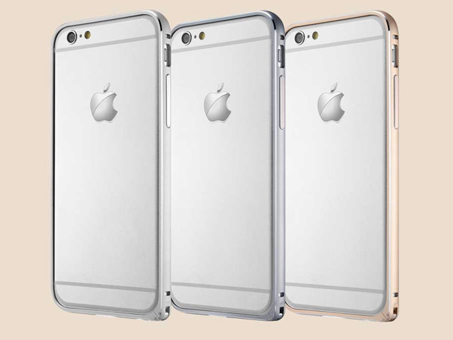 Чехол G-Case Ultra Thin Aluminium Bumper для Apple iPhone 6 (серебристый, алюминиевый)