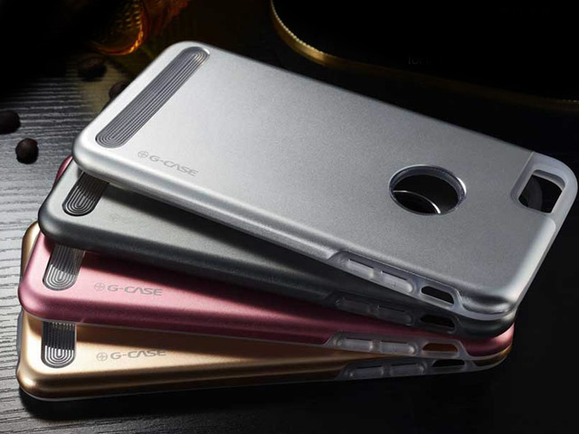 Чехол G-Case Laska Series для Apple iPhone 6 (серебристый, алюминиевый)