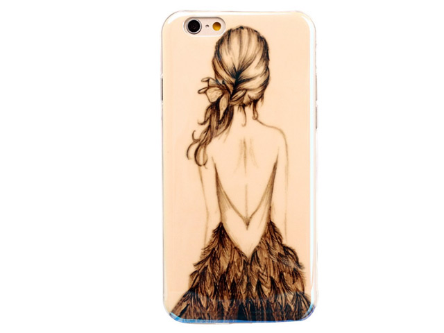 Чехол Yotrix CreativeCase для Apple iPhone 6 (Girl, гелевый)