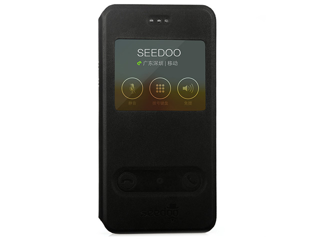 Чехол Seedoo Mag Window case для Apple iPhone 6 (черный, кожаный)