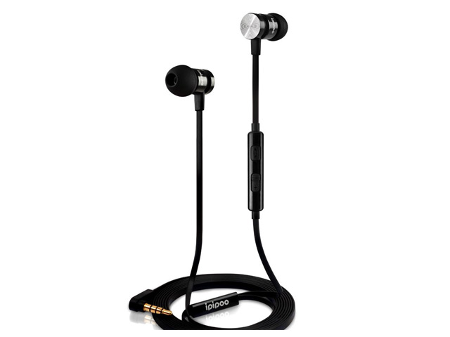 Наушники ipipoo stereo earphone iP-A100Hi (черный, пульт/микрофон, 20-20000 Гц, 9 мм)