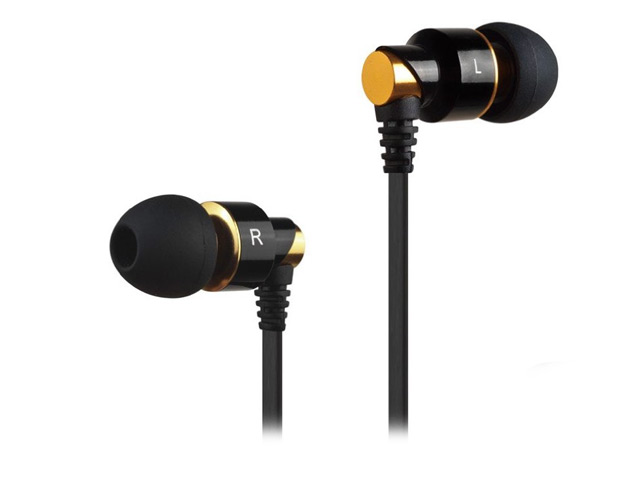 Наушники ipipoo stereo earphone iP-A400Hi (черный/золотистый, пульт/микрофон, 20-20000 Гц, 9 мм)