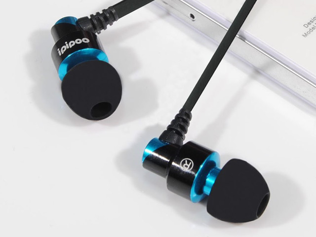 Наушники ipipoo stereo earphone iP-A400Hi (черный/золотистый, пульт/микрофон, 20-20000 Гц, 9 мм)