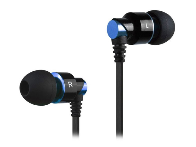 Наушники ipipoo stereo earphone iP-A400Hi (черный/голубой, пульт/микрофон, 20-20000 Гц, 9 мм)