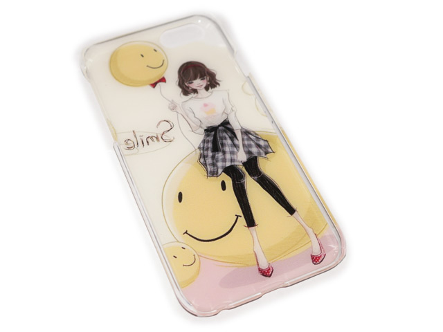 Чехол Yotrix Aquarelle для Apple iPhone 6 (Smile girl, пластиковый)