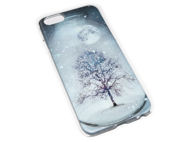Чехол Yotrix Aquarelle для Apple iPhone 6 (Winter tree, пластиковый)