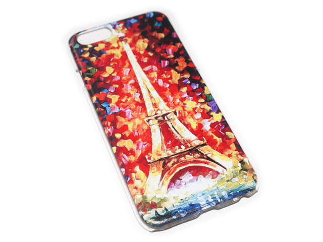 Чехол Yotrix Aquarelle для Apple iPhone 6 (Aquarelle eiffel, пластиковый)