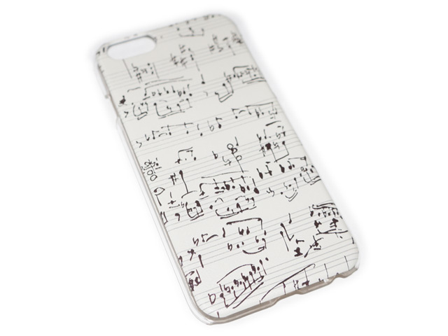 Чехол Yotrix Aquarelle для Apple iPhone 6 (Music notes, пластиковый)