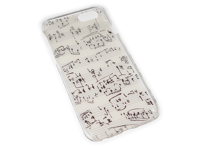 Чехол Yotrix Aquarelle для Apple iPhone 6 (Music notes, пластиковый)