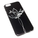 Чехол Yotrix Aquarelle для Apple iPhone 6 (Flower on black, пластиковый)