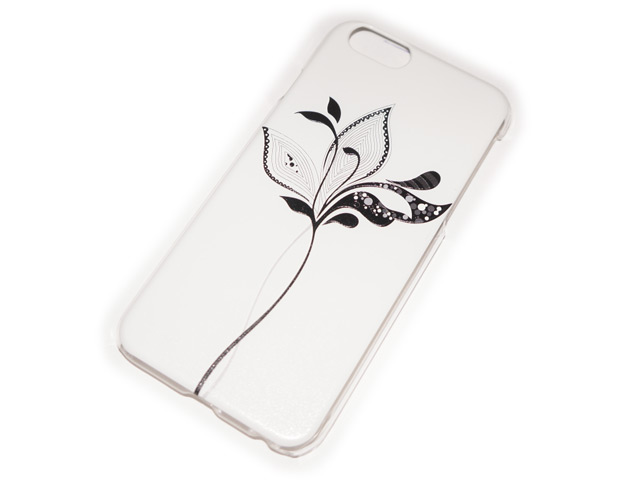Чехол Yotrix Aquarelle для Apple iPhone 6 (Flower on white, пластиковый)