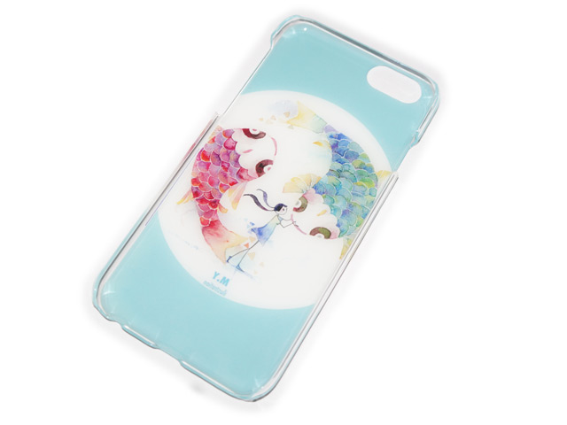 Чехол Yotrix Aquarelle для Apple iPhone 6 (Fishes, пластиковый)