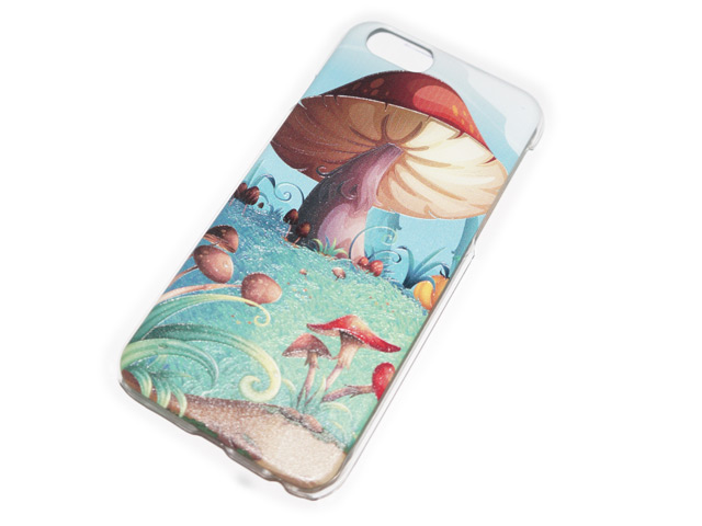 Чехол Yotrix Aquarelle для Apple iPhone 6 (Mushrooms, пластиковый)