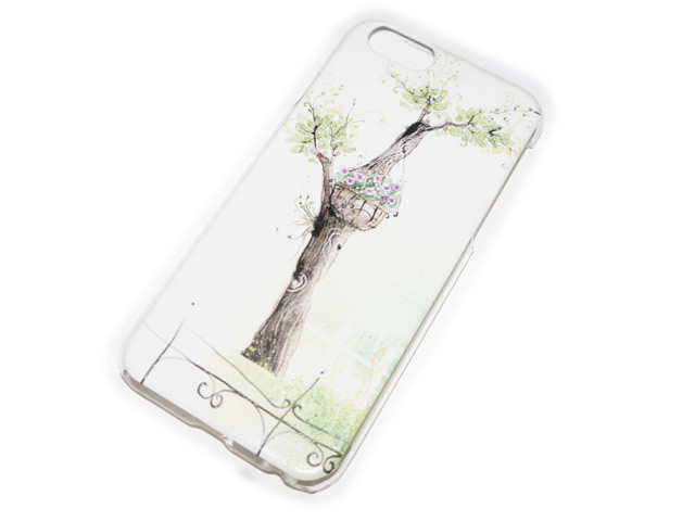 Чехол Yotrix Aquarelle для Apple iPhone 6 (Tree flowerpot, пластиковый)