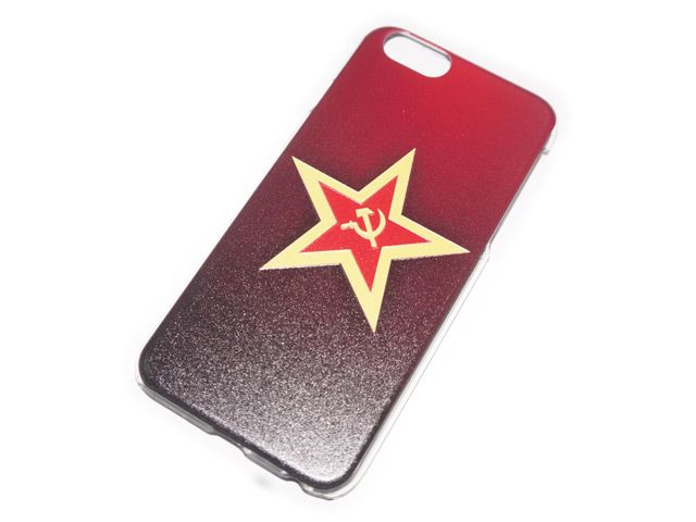 Чехол Yotrix Aquarelle для Apple iPhone 6 plus (Soviet star, пластиковый)