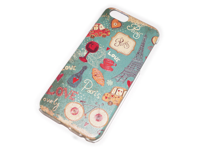 Чехол Yotrix Aquarelle для Apple iPhone 6 plus (Love Paris, пластиковый)