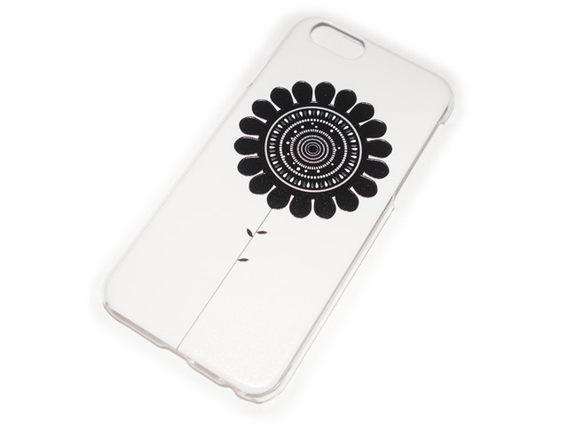 Чехол Yotrix Aquarelle для Apple iPhone 6 (Sunflower on white, пластиковый)