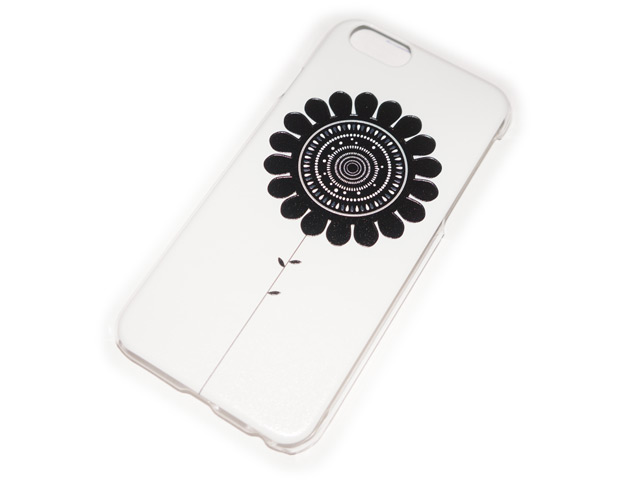 Чехол Yotrix Aquarelle для Apple iPhone 6 (Sunflower on white, пластиковый)