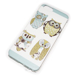 Чехол Yotrix Aquarelle для Apple iPhone 6 (Four owls, пластиковый)