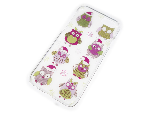 Чехол Yotrix Aquarelle для Apple iPhone 6 (Eight owls, пластиковый)