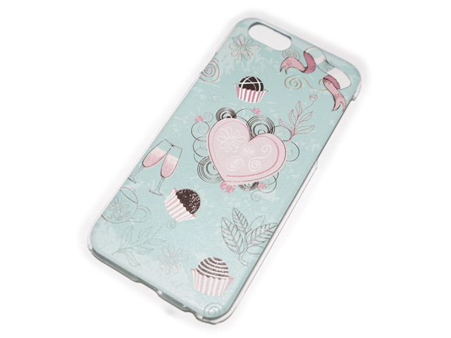 Чехол Yotrix Aquarelle для Apple iPhone 6 (Heart party, пластиковый)