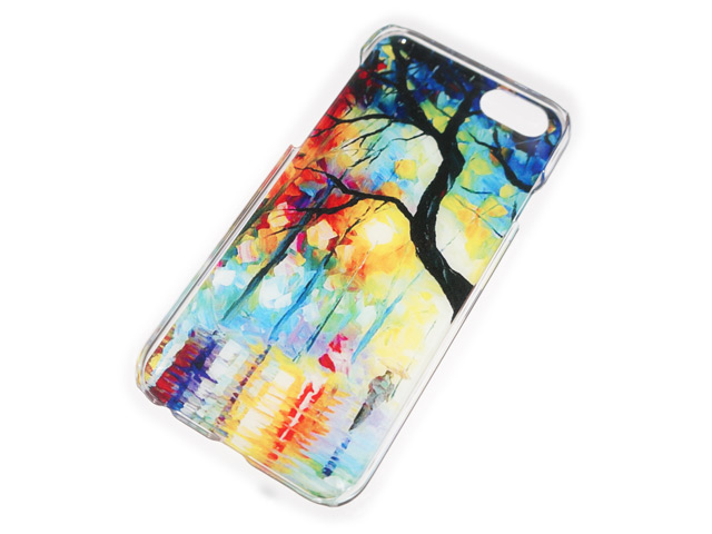 Чехол Yotrix Aquarelle для Apple iPhone 6 (Rain in park, пластиковый)