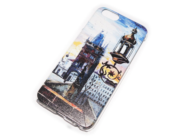 Чехол Yotrix Aquarelle для Apple iPhone 6 (Tower and light, пластиковый)