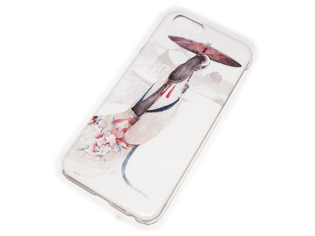 Чехол Yotrix Aquarelle для Apple iPhone 6 (Girl with umbrella, пластиковый)