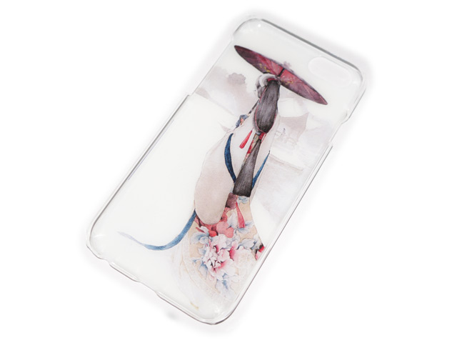 Чехол Yotrix Aquarelle для Apple iPhone 6 (Girl with umbrella, пластиковый)