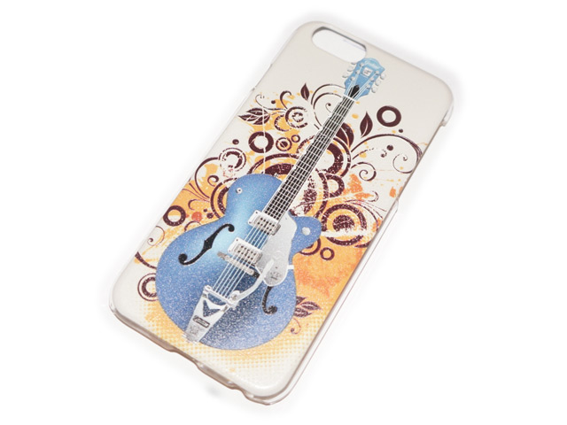 Чехол Yotrix Aquarelle для Apple iPhone 6 (Guitar on white, пластиковый)