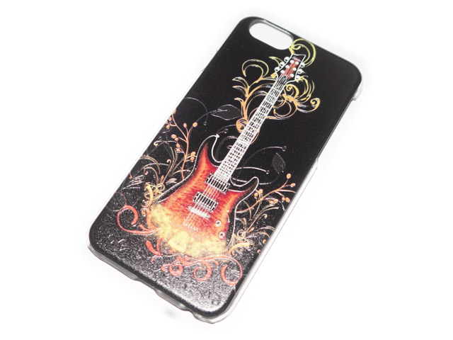 Чехол Yotrix Aquarelle для Apple iPhone 6 (Guitar on black, пластиковый)