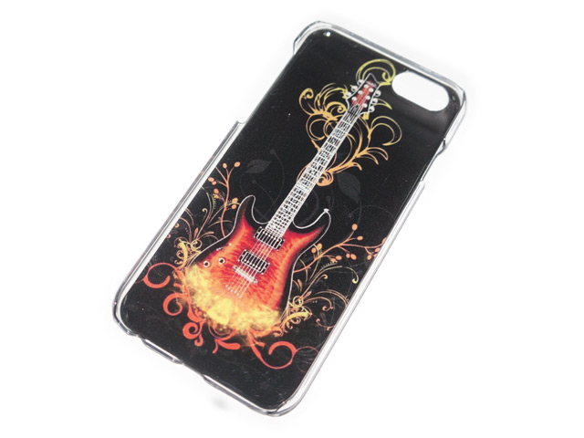 Чехол Yotrix Aquarelle для Apple iPhone 6 (Guitar on black, пластиковый)