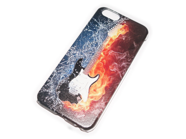 Чехол Yotrix Aquarelle для Apple iPhone 6 (Flame guitar, пластиковый)