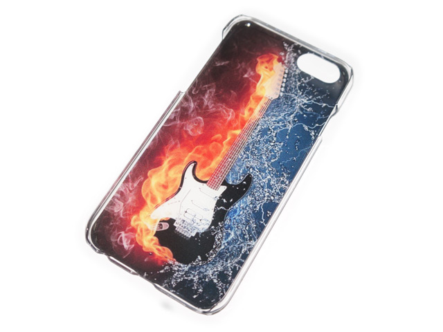 Чехол Yotrix Aquarelle для Apple iPhone 6 (Flame guitar, пластиковый)