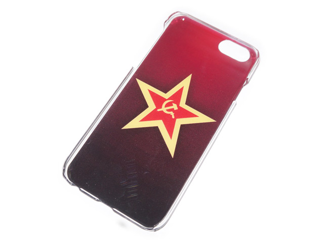 Чехол Yotrix Aquarelle для Apple iPhone 6 (Soviet star, пластиковый)