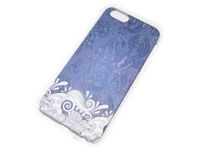 Чехол Yotrix Aquarelle для Apple iPhone 6 (Ornament blue, пластиковый)
