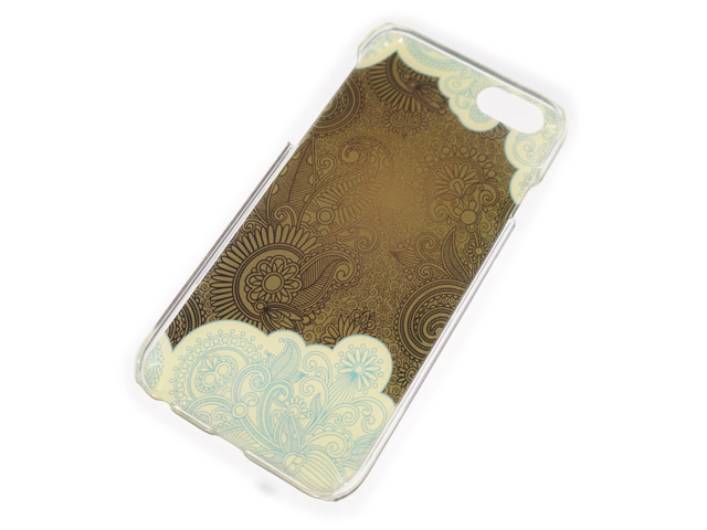 Чехол Yotrix Aquarelle для Apple iPhone 6 (Ornament green, пластиковый)