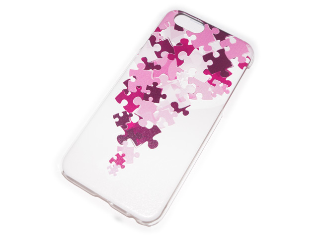 Чехол Yotrix Aquarelle для Apple iPhone 6 (Pink puzzle, пластиковый)